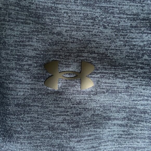 Under Armour Men’s ColdGear Loose Fit Heathered Blue Qtr Zip Pullover, Size L - Picture 3 of 4